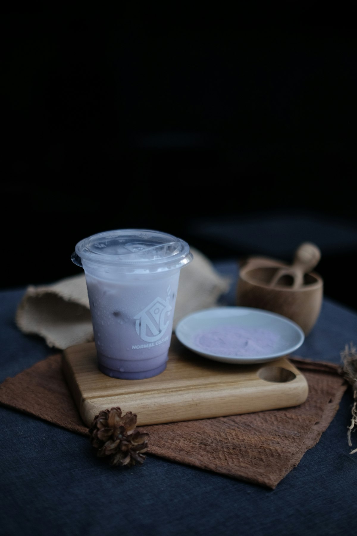 Ube powder in a cup